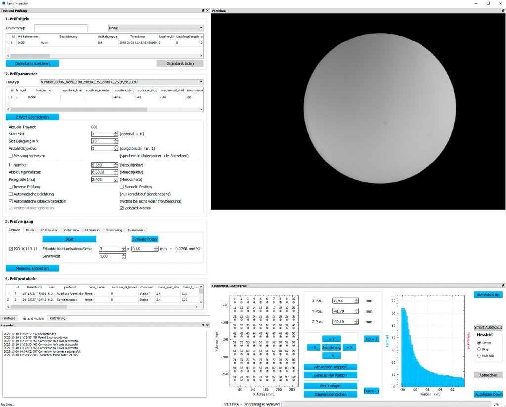 Image of Lenspector software